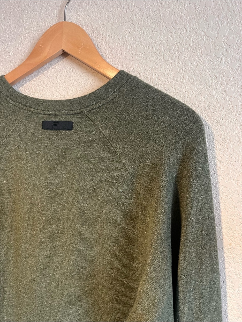 Fabletics Men's the OG Crewneck Sweater - Olive Green - Picture 7 of 7